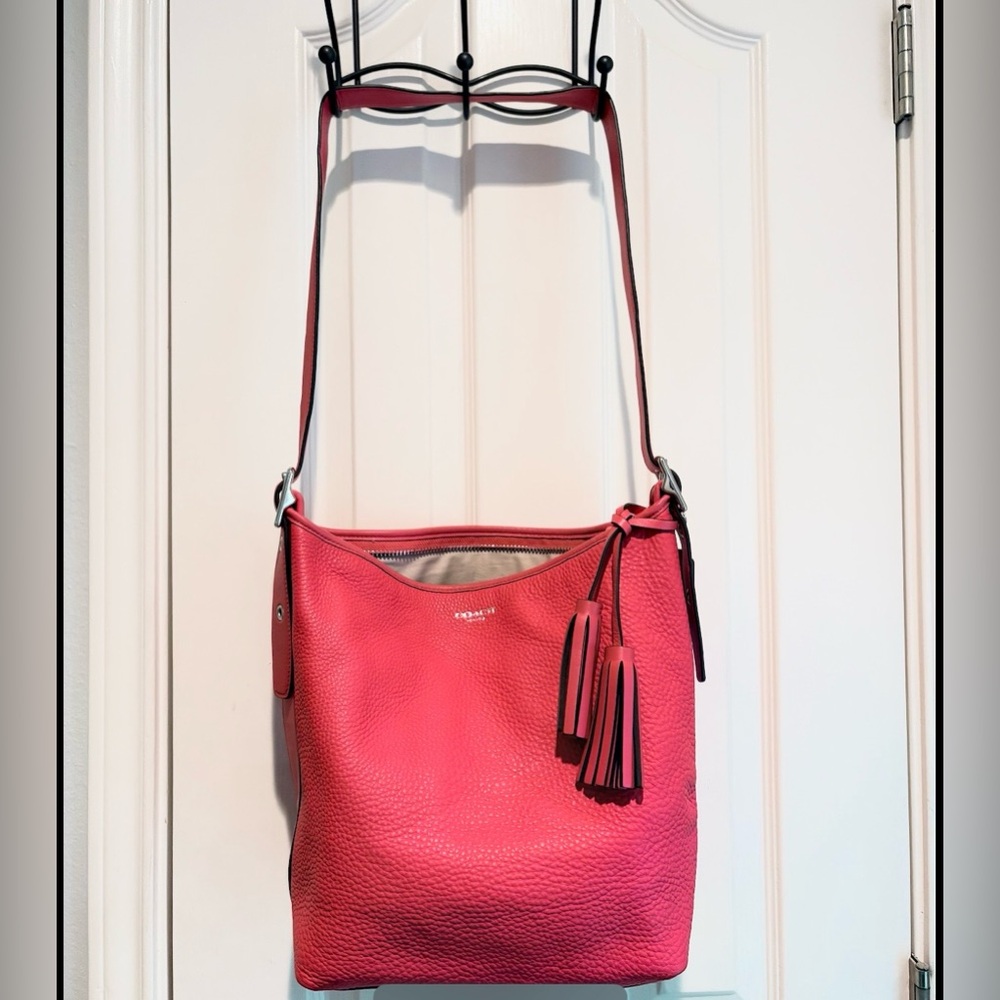 Coach Coral Leather Shoulder Bag
